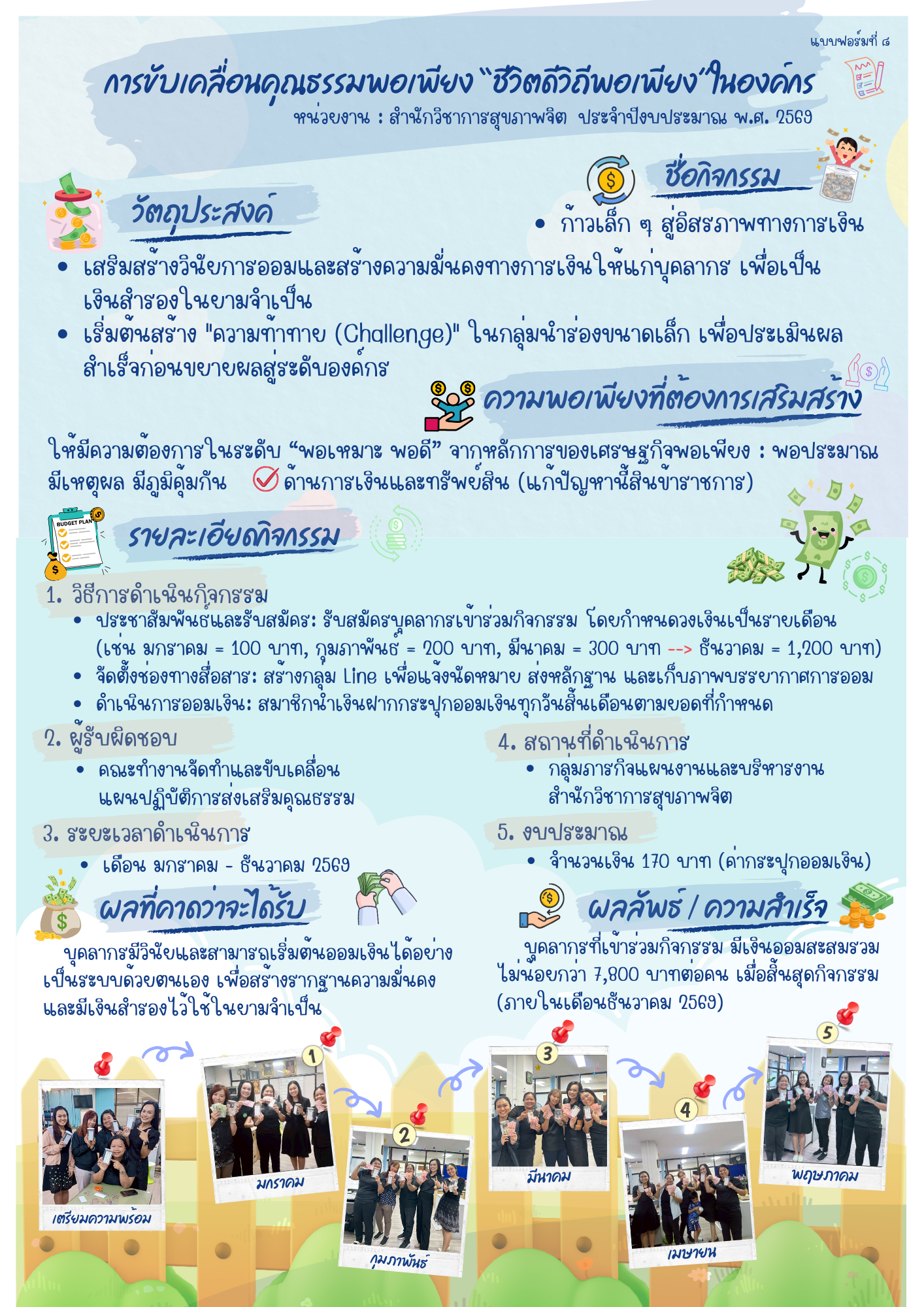 การขับเคลื่อนคุณธรรมพอเพียง "ชีวิตดีวิถีพอเพียง" ในองค์กร สำนักวิชาการสุขภาพจิต